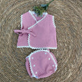 Conjunto braga + blusa bambula perforada